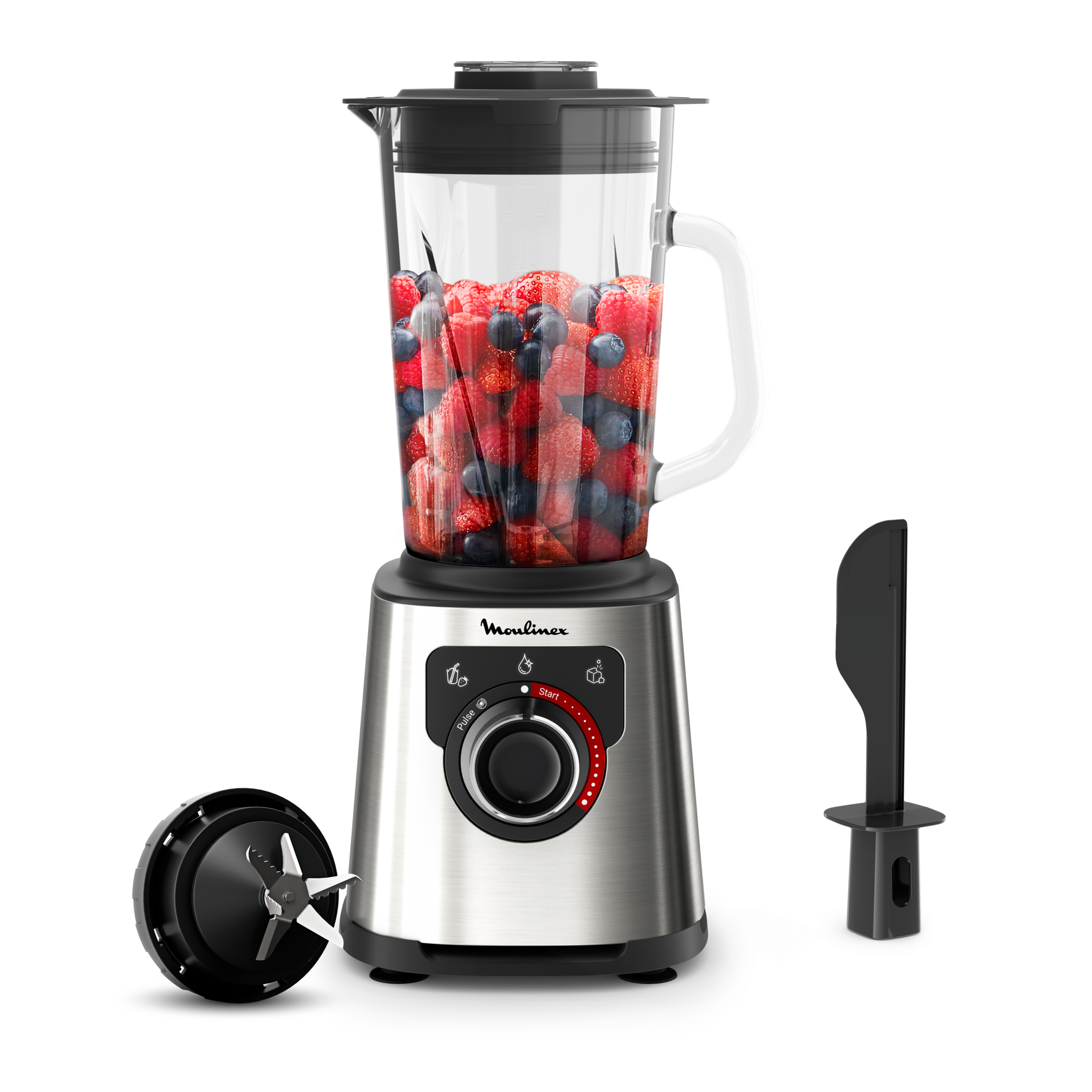 Perfectmix+, Blender, Bol verre 2L, 1200W, 3 programmes, 6 lames Powelix