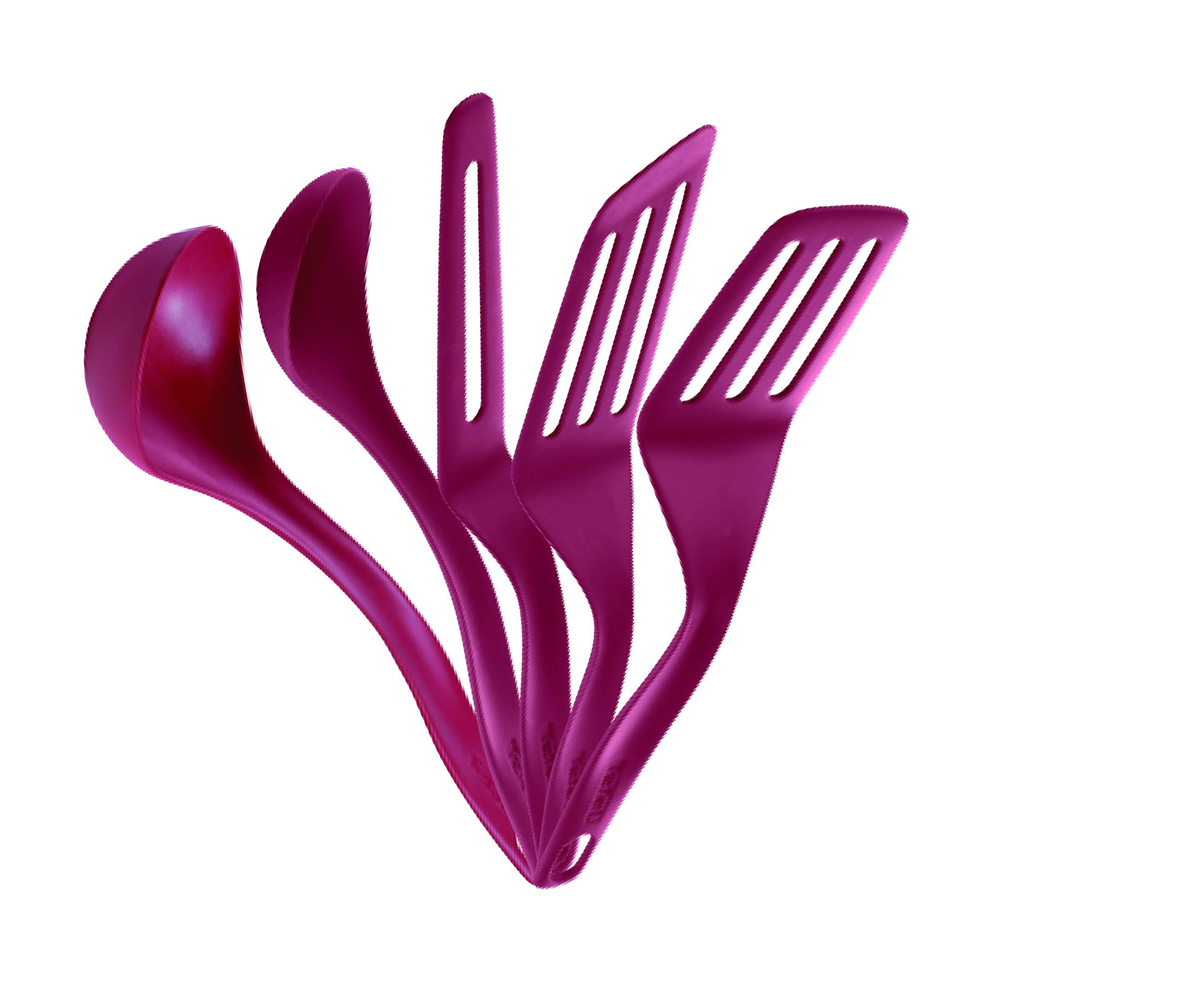 Fresh Kitchen rouge merise Spatule à angle