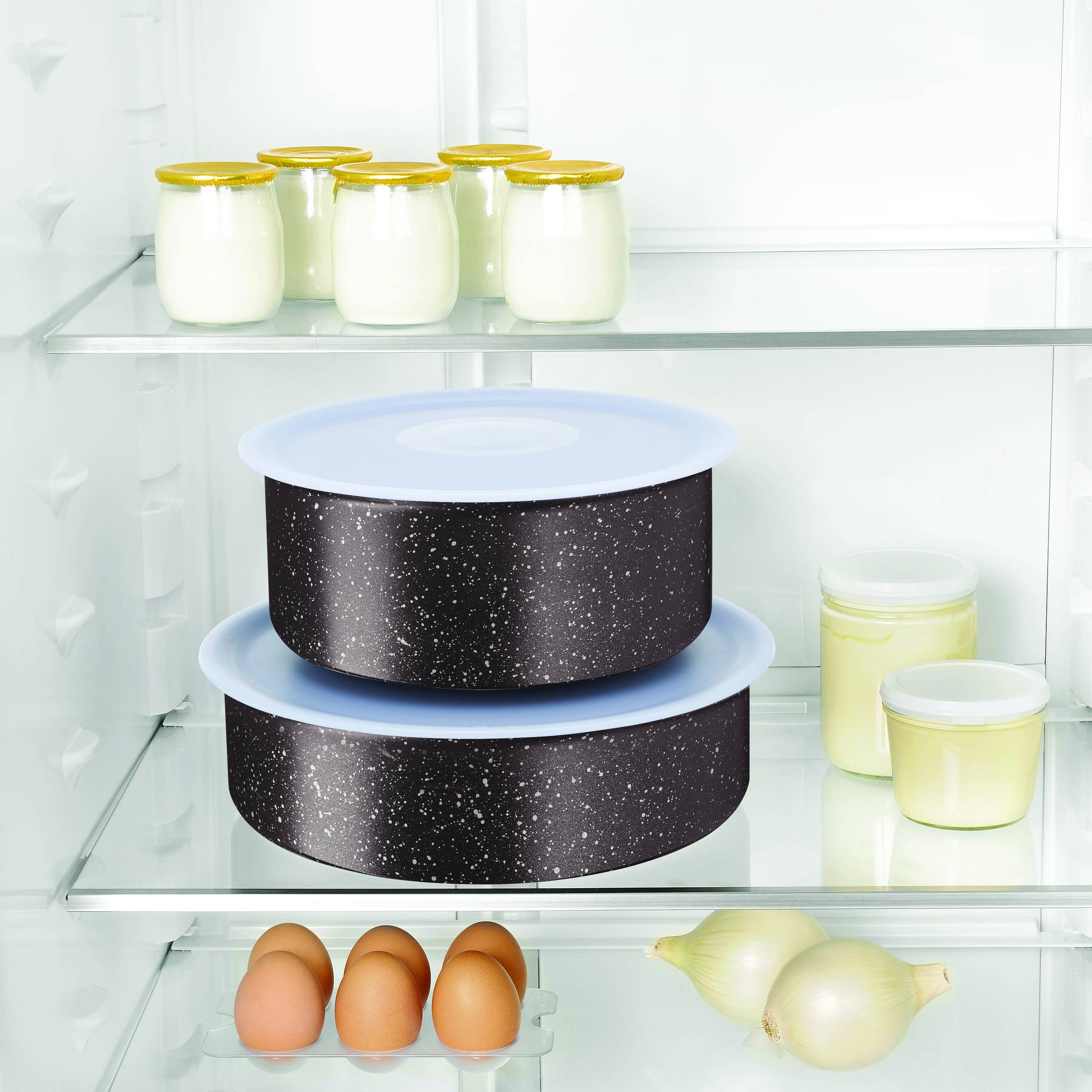 INGENIO EXTREME Marron Effet pierre Batterie de cuisine 5 pièces