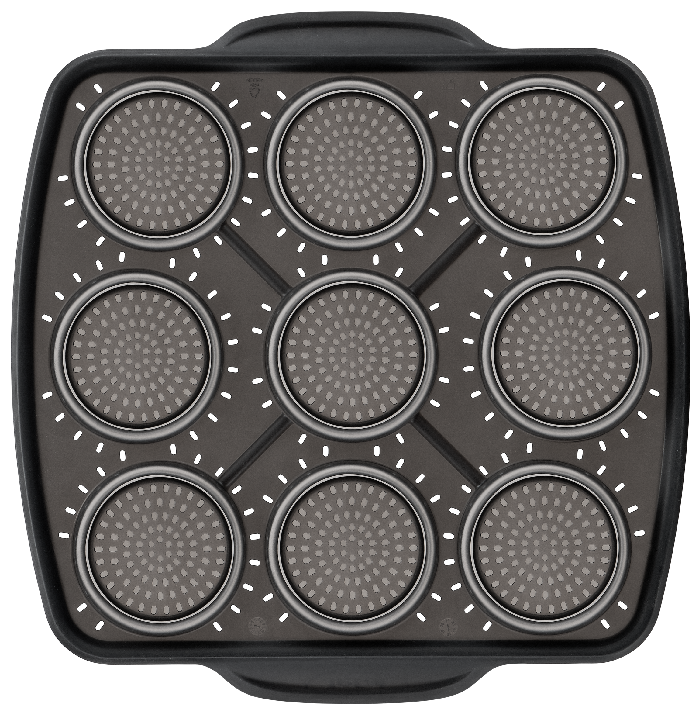 CRISPYBAKE Moule 9 muffins silicone rétractable 30X29 cm