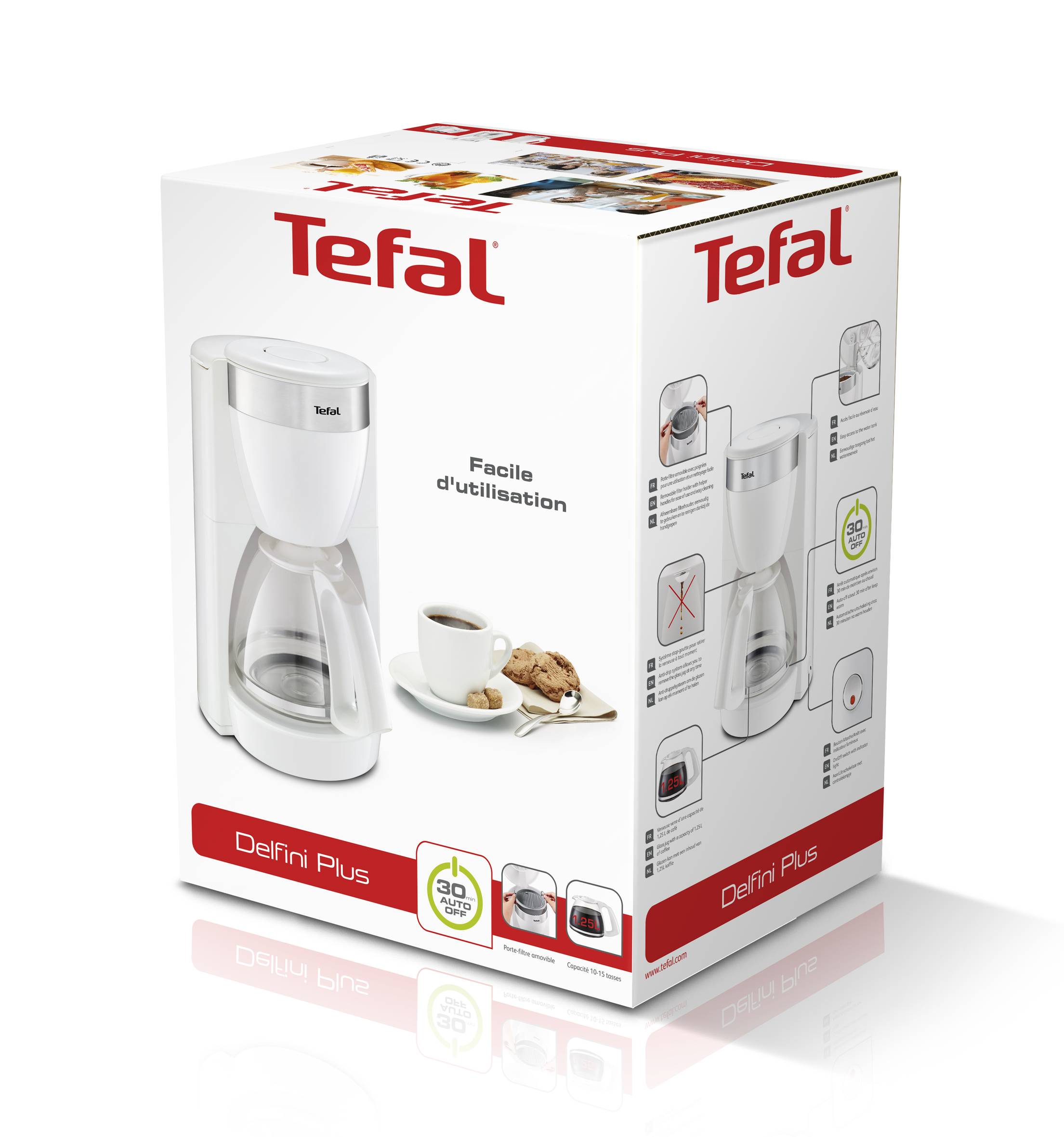 DELFINI PLUS BLANCHE INOX 10/15 TASSES