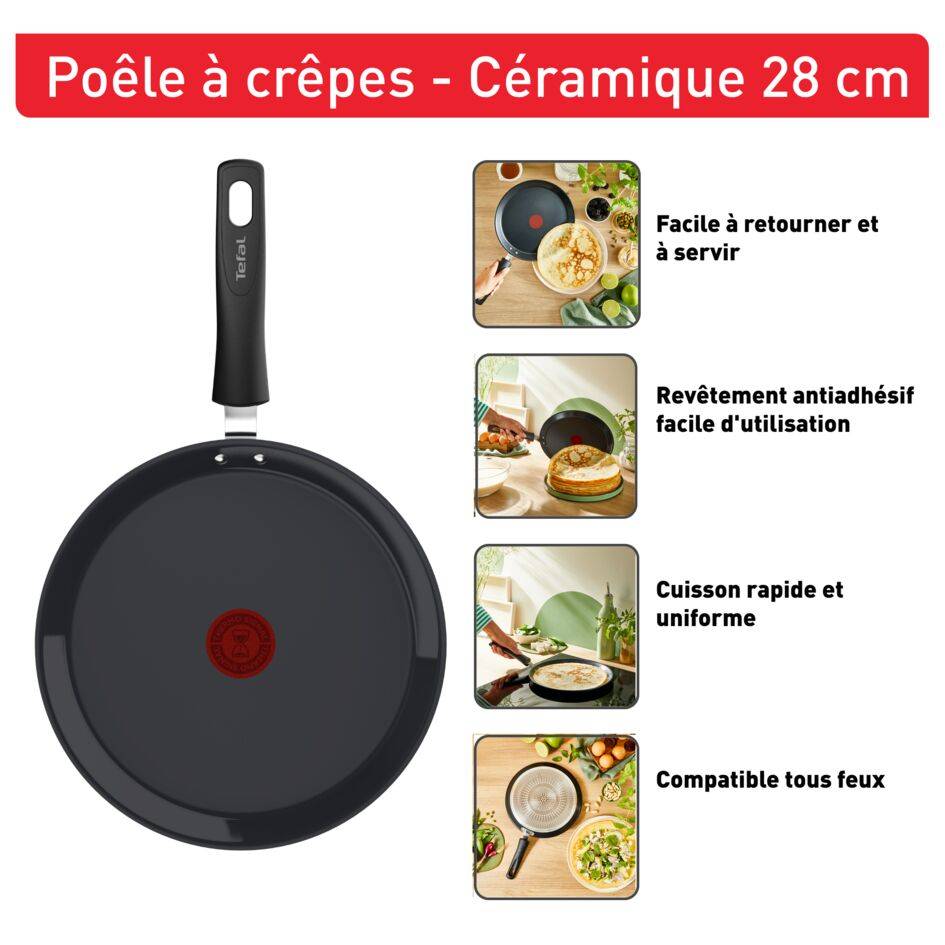 Poêle à crêpes 28 cm Céramique Chdl25