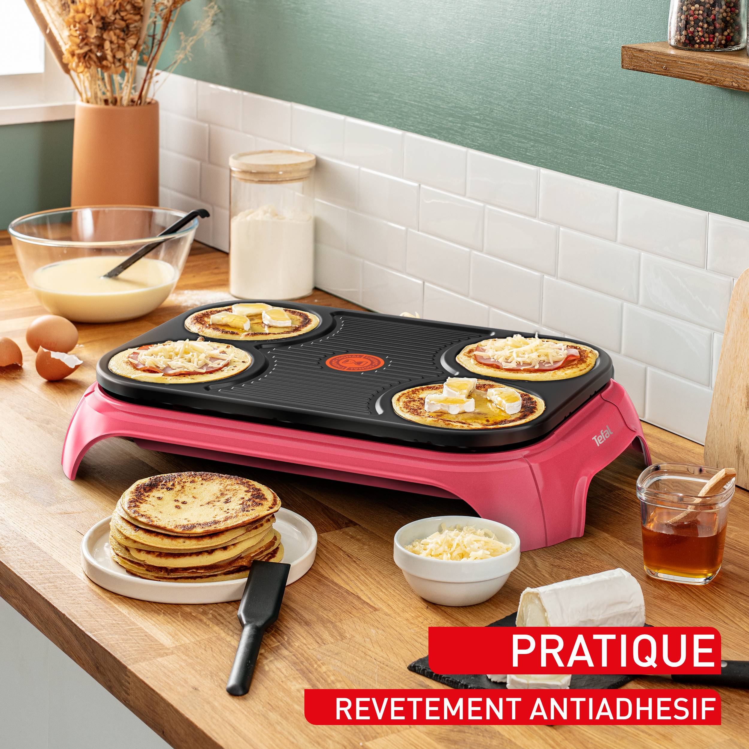 Crepe & Grill Party, crêpière électrique, revêtement antiadhésif
