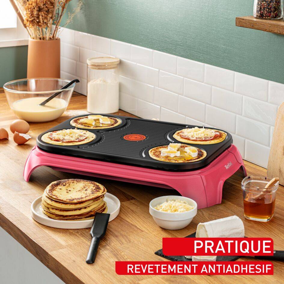 Crepe & Grill Party, crêpière électrique, revêtement antiadhésif