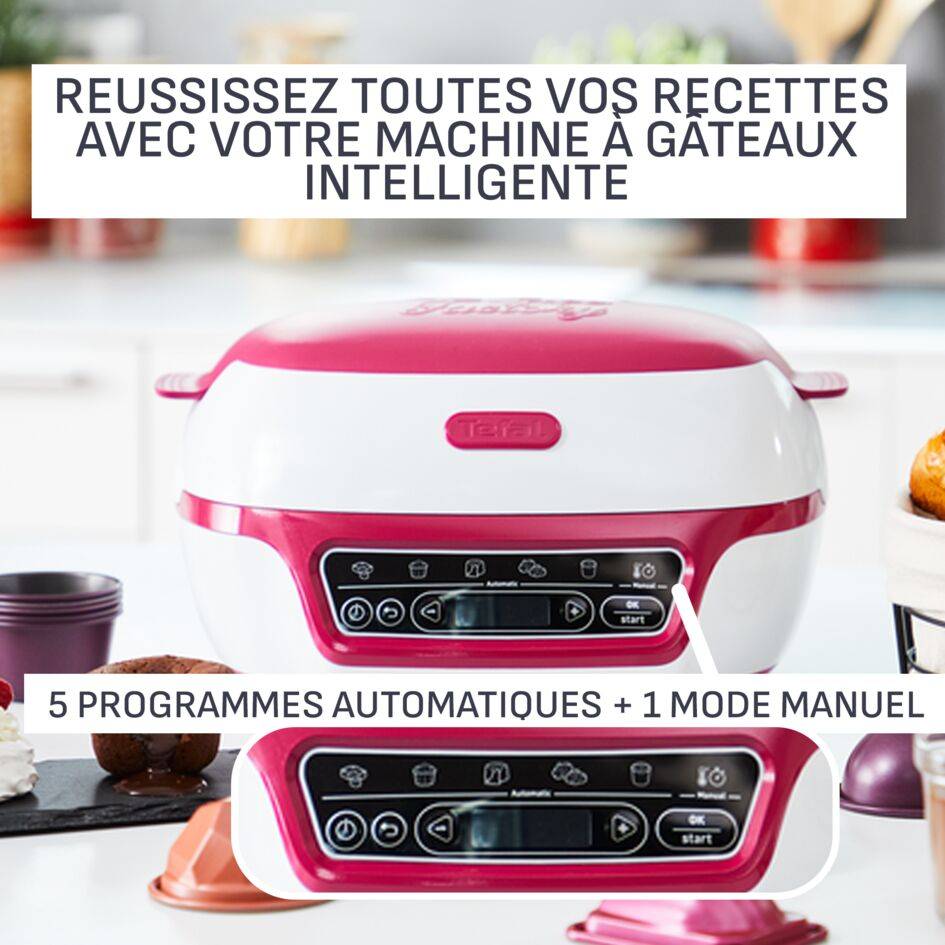Cake Factory Délices, Machine à gâteaux, 5 programmes, mode manuel, moules muffins, cakes