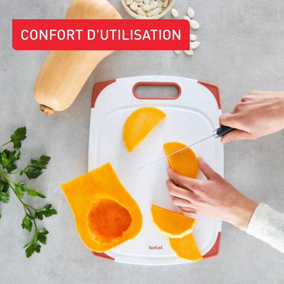 Fresh Kitchen, Planche à découper, Plastique robuste, Antidérapante, Poignée