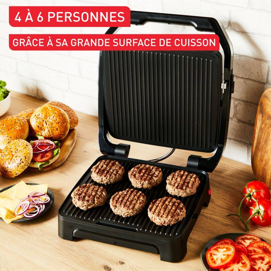 Appareil à panini et gril Inicio, Chauffe rapide 2&nbsp;000&nbsp;W, Plaques de cuisson antiadhésives