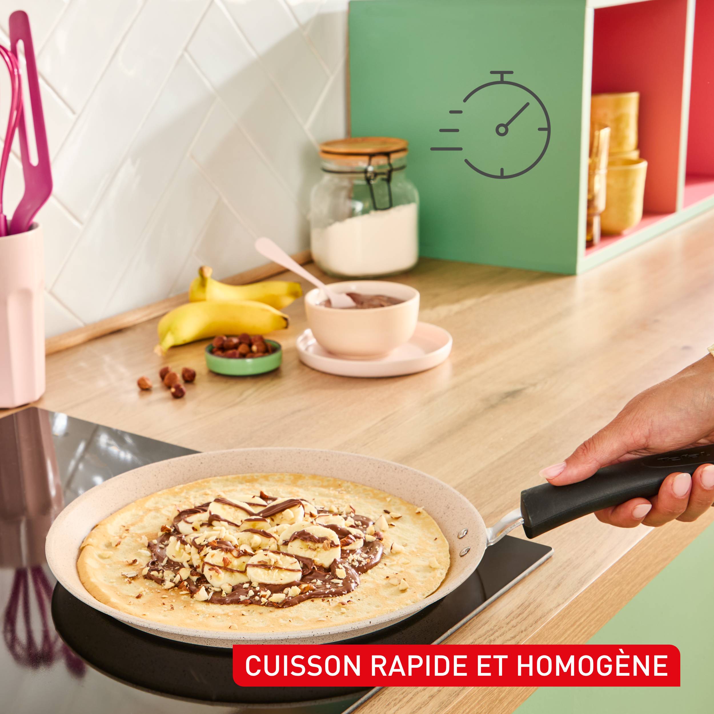 Chandeleur&nbsp;2026, Poêle à crêpes 25&nbsp;cm, Revêtement antiadhésif, Cuisson homogène