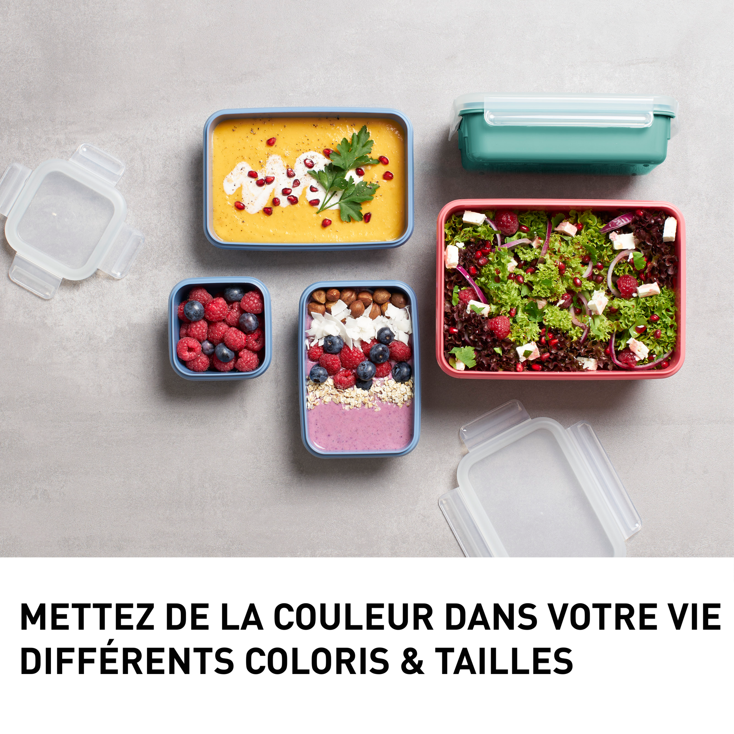 MASTERSEAL COLOUR EDITION Vert d'eau rectangulaire Set 4 pièces