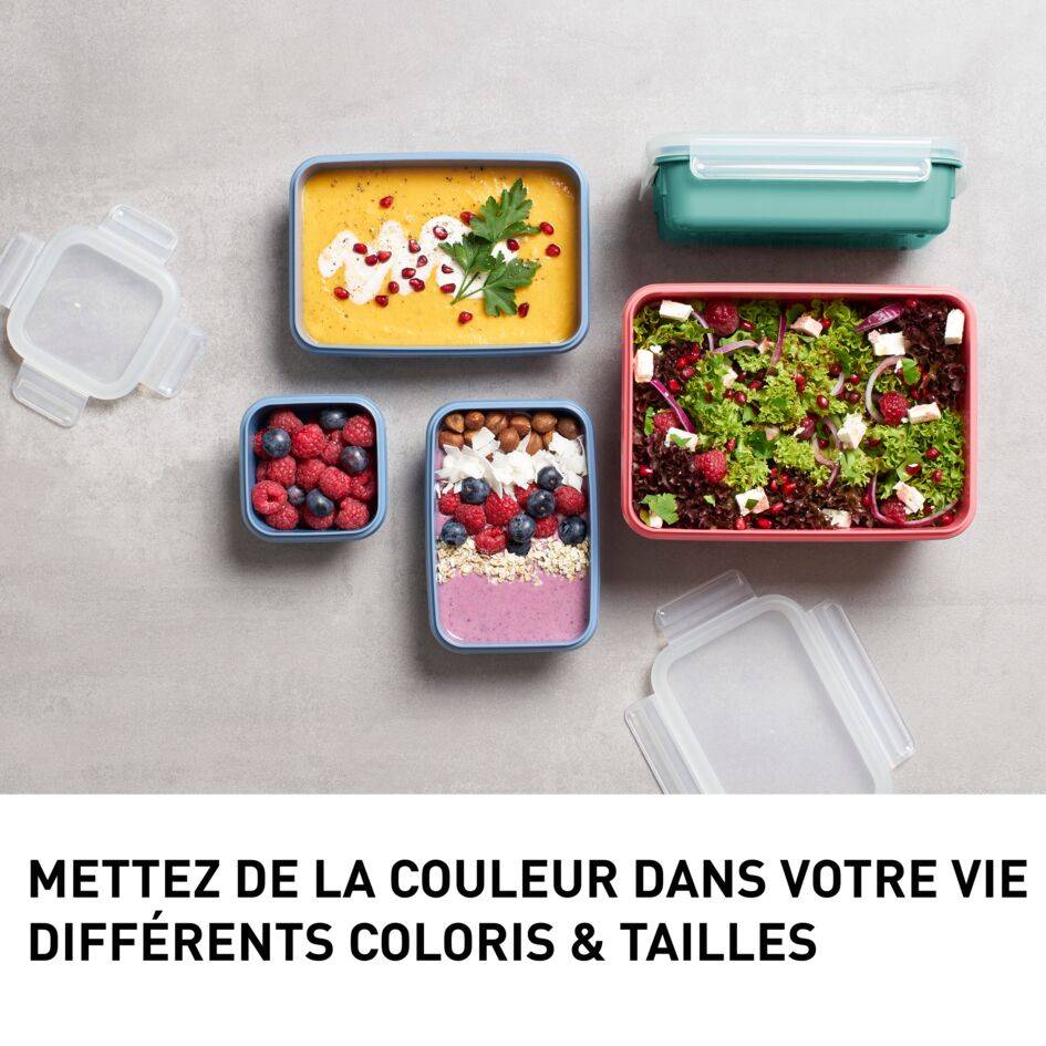 MASTERSEAL COLOUR EDITION Bleu aqua rectangulaire Set 4 pièces