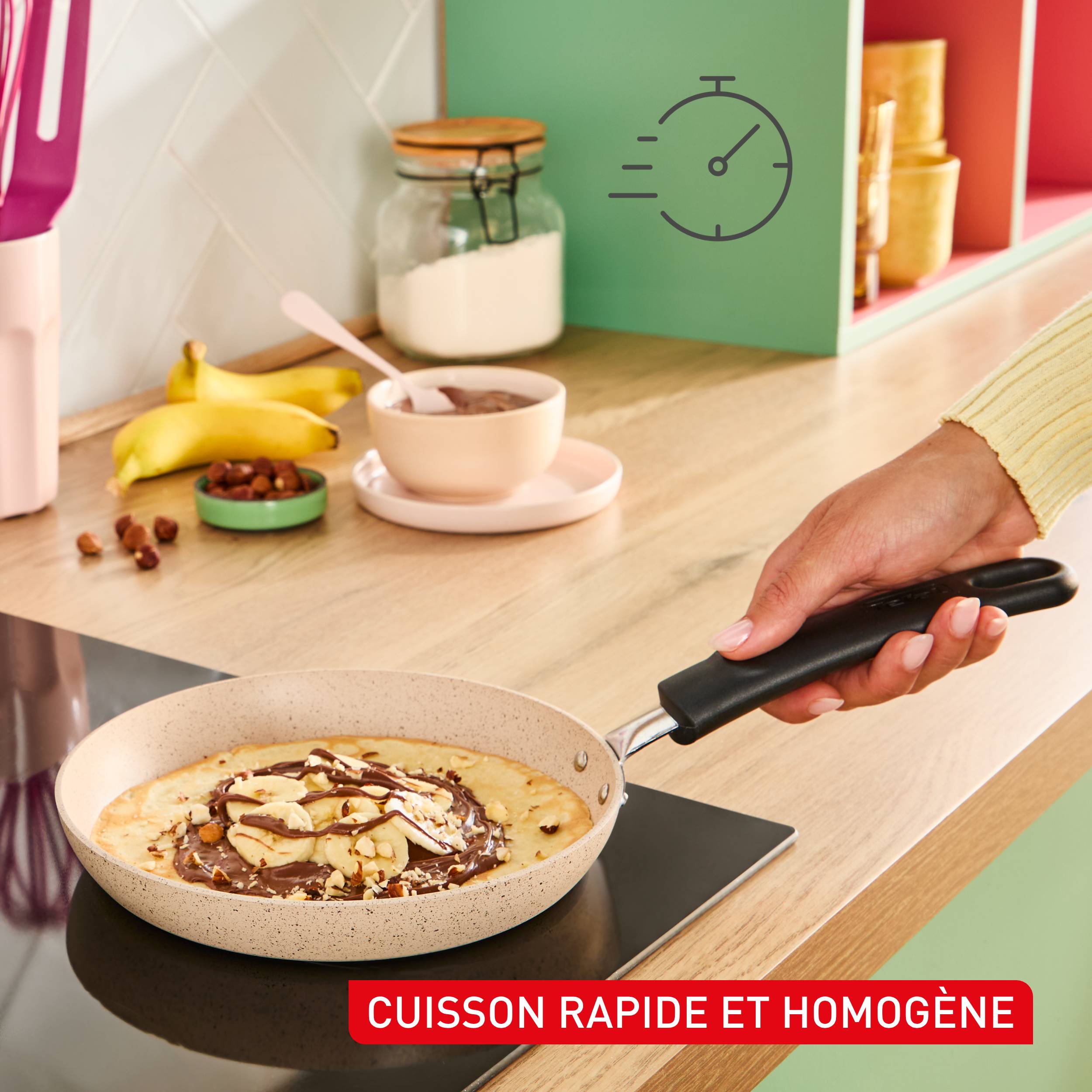 Chandeleur&nbsp;2026, Poêle 19&nbsp;cm, Revêtement antiadhésif, Cuisson homogène