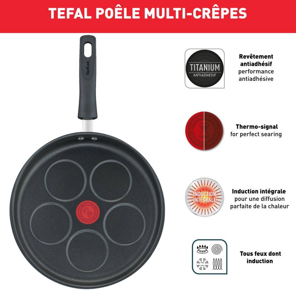 Poêle multi-crêpes 27 cm