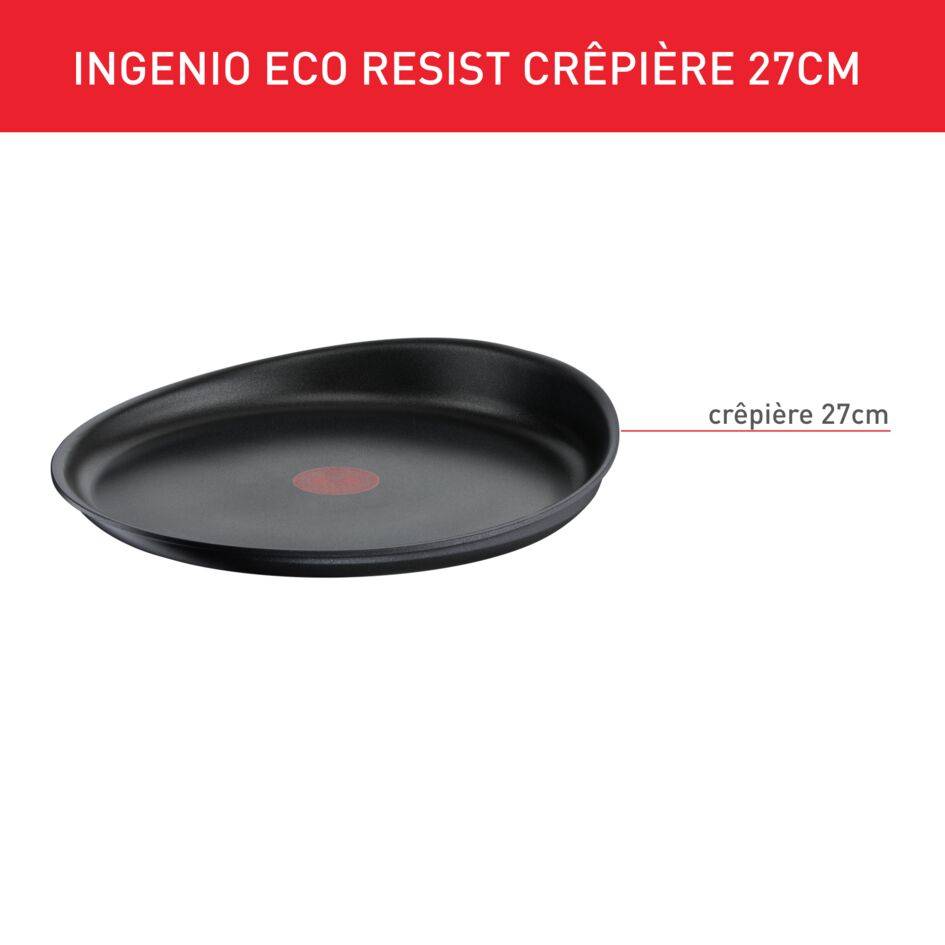 Ingenio Eco Resist, Poêle à crêpes manche amovible, Antiadhésif, Induction, 25cm