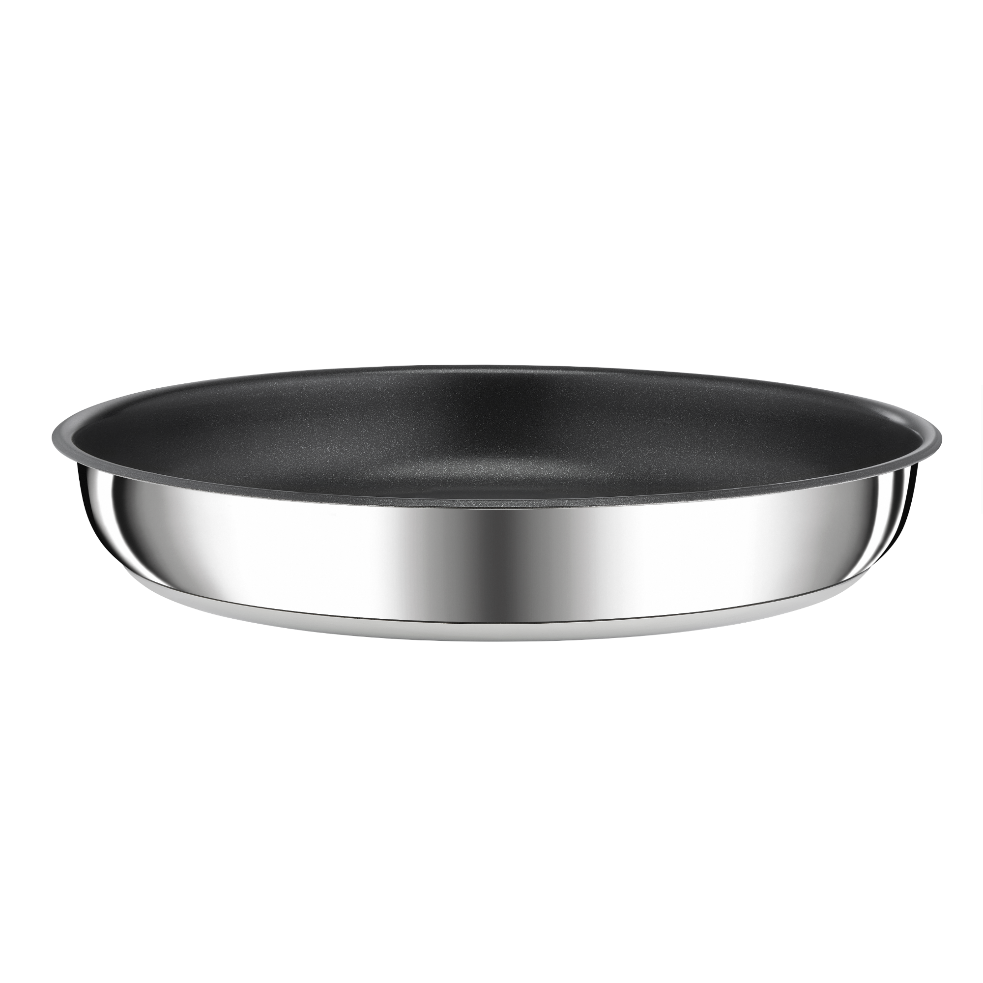 Poêle Inox 28 Cm Manche Amovible - Acier 18/10 Triply, Compatible Induction Et Four - Sans Revêtement, Cuisson Saine