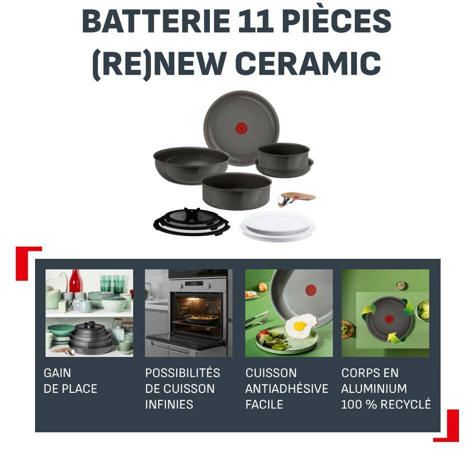 Renew Ceramic, Batterie de cuisine 11&nbsp;pièces