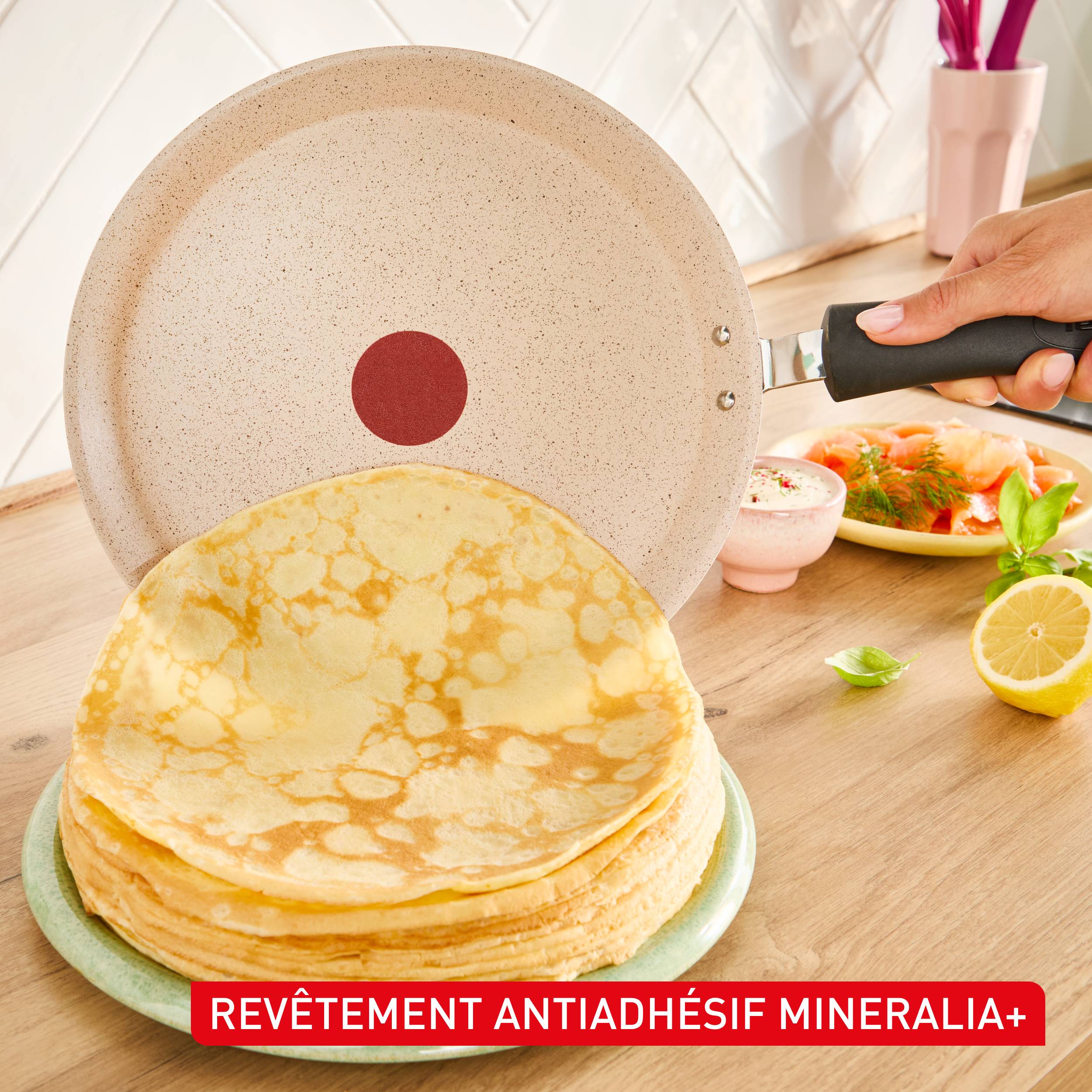 Chandeleur&nbsp;2026, Poêle à crêpes 25&nbsp;cm, Revêtement antiadhésif, Cuisson homogène
