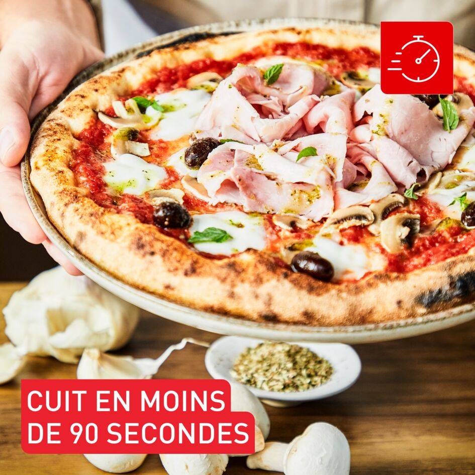 Pizza Pronto, Four à pizza extérieur, Fonctionne au gaz, Pierre rotative 360° pour cuisson uniforme