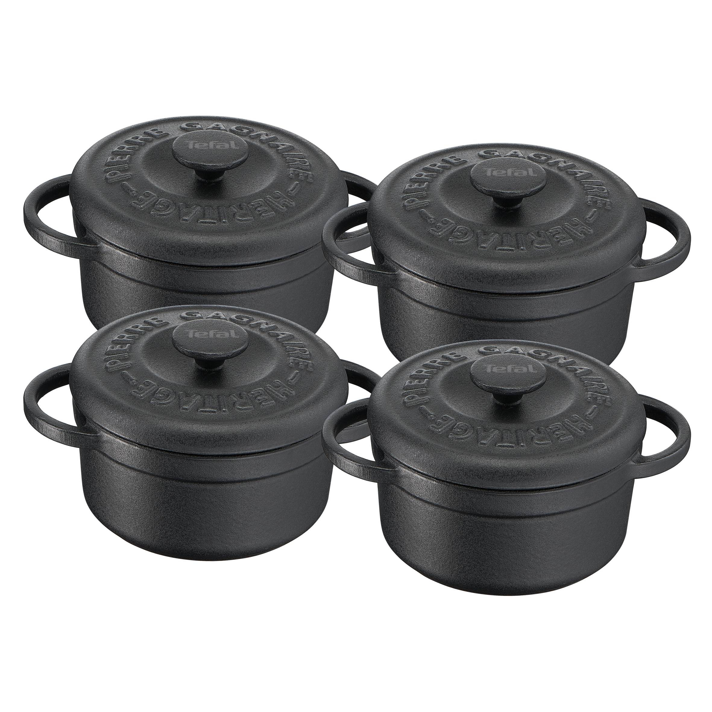 Pierre Gagnaire heritage set 4 mini cocottes fonte d'acier rondes 10cm / 0,3l