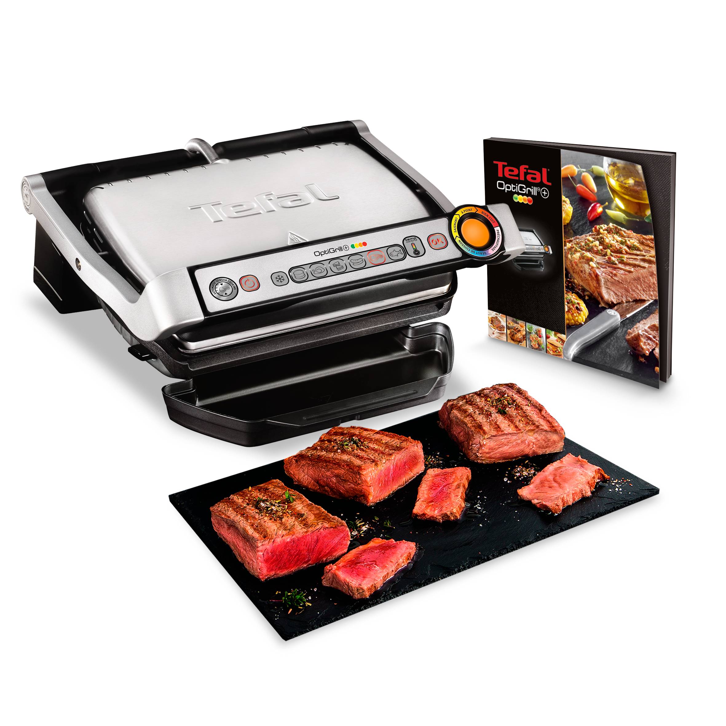 Optigrill+, grill intelligent, 6 programmes, mode manuel, 4 personnes