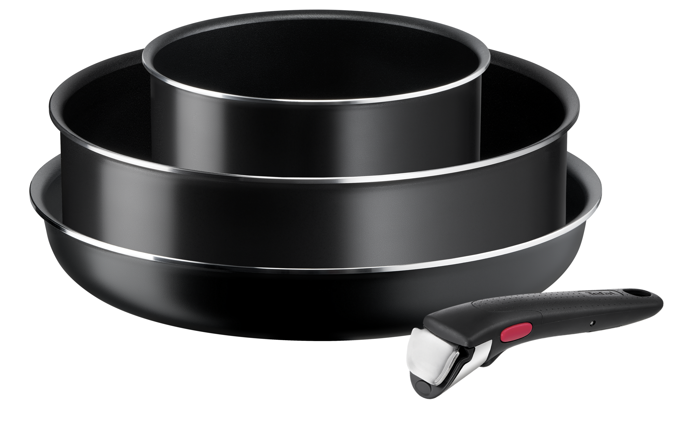 Ingenio Easy Cook N Clean Black coffee Batterie de cuisine 4 pièces