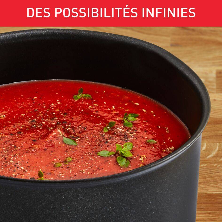 Ingenio Darkstone, Antiadhésif, Poêles 22/26cm, Casserole 18cm, Poignée, Induction