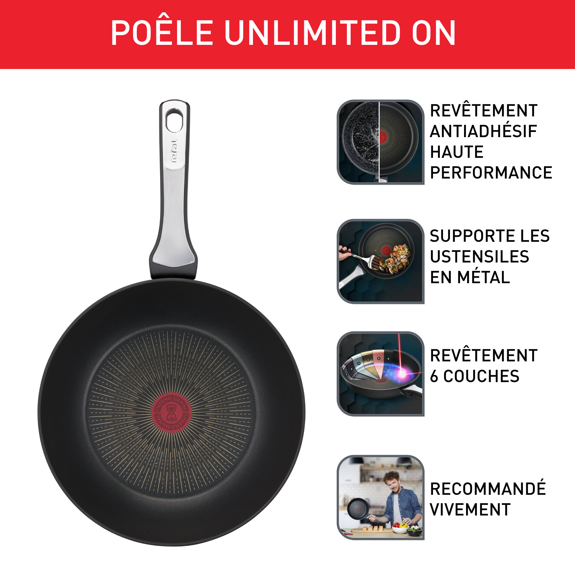 Unlimited on poêle wok 28cm