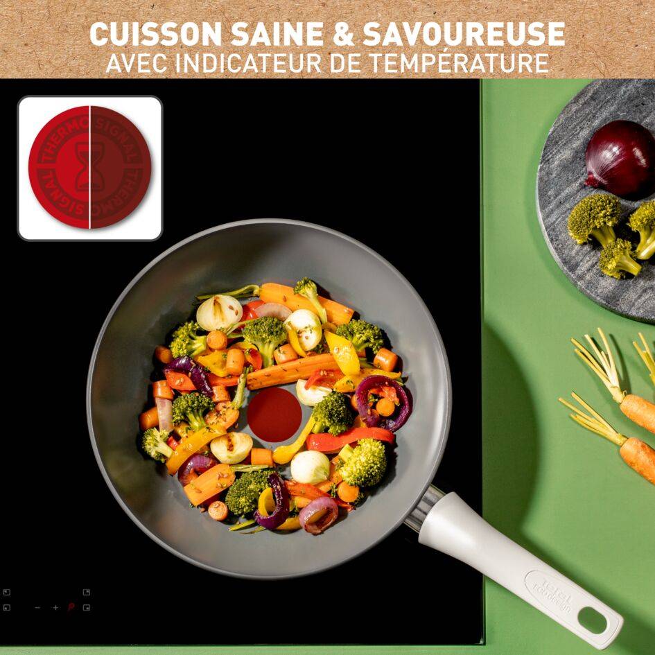 Renew On, Céramique antiadhésive, Poêle wok 28 cm, Induction