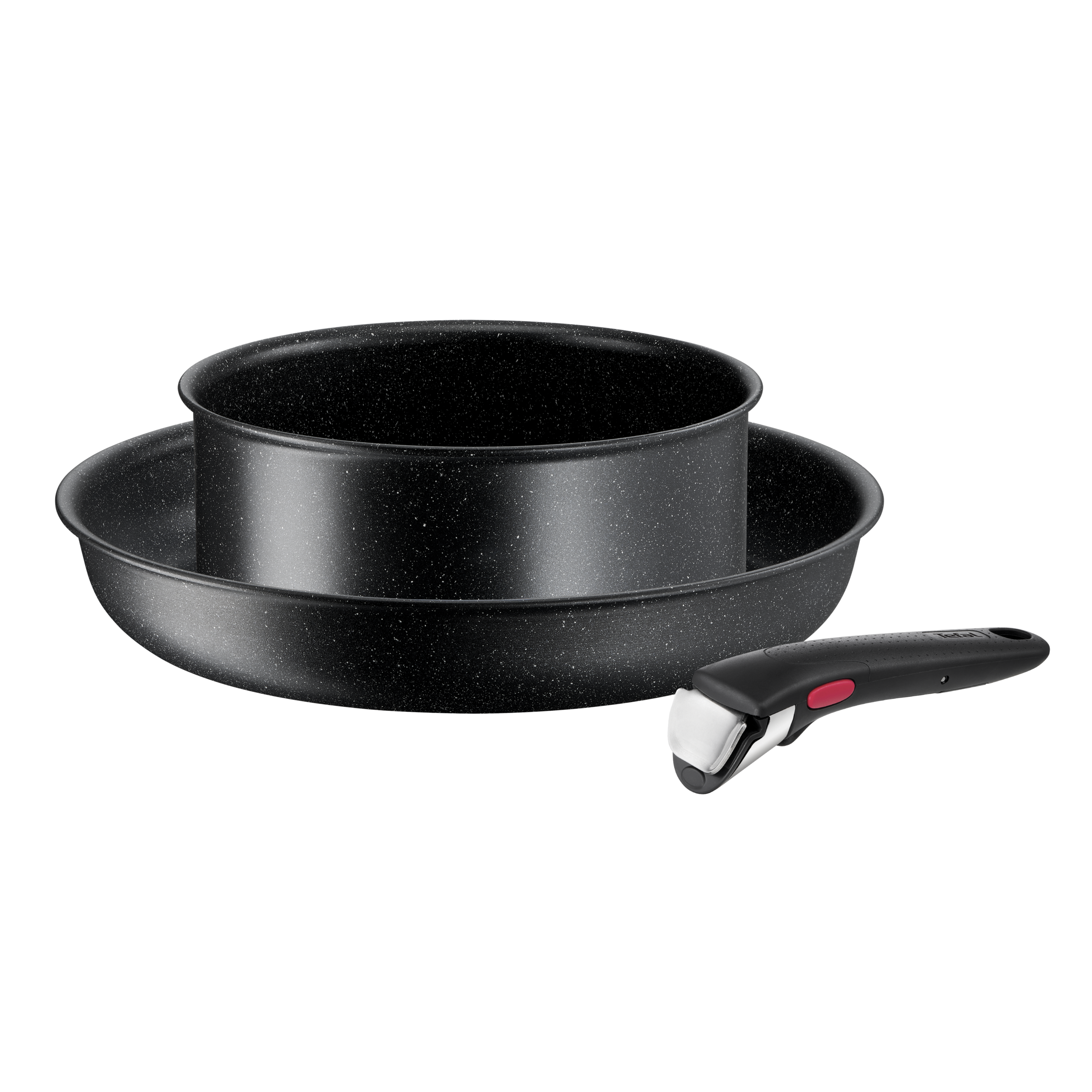 Ingenio Black Stone, Antiadhésif, Poêle 28cm, Casserole 20cm, Poignée, Induction