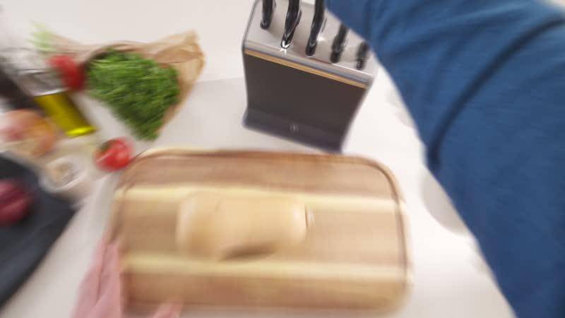 EverSharp, Set de couteaux 5&nbsp;pièces et bloc de couteaux avec système d'aiguisage intégré