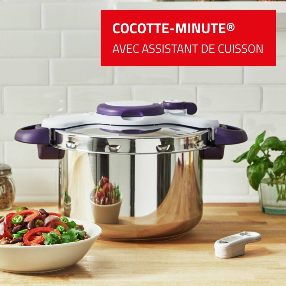 Clipsominut' Perfect violet Cocotte-minute® 7,5L Induction + Livre 100 recettes