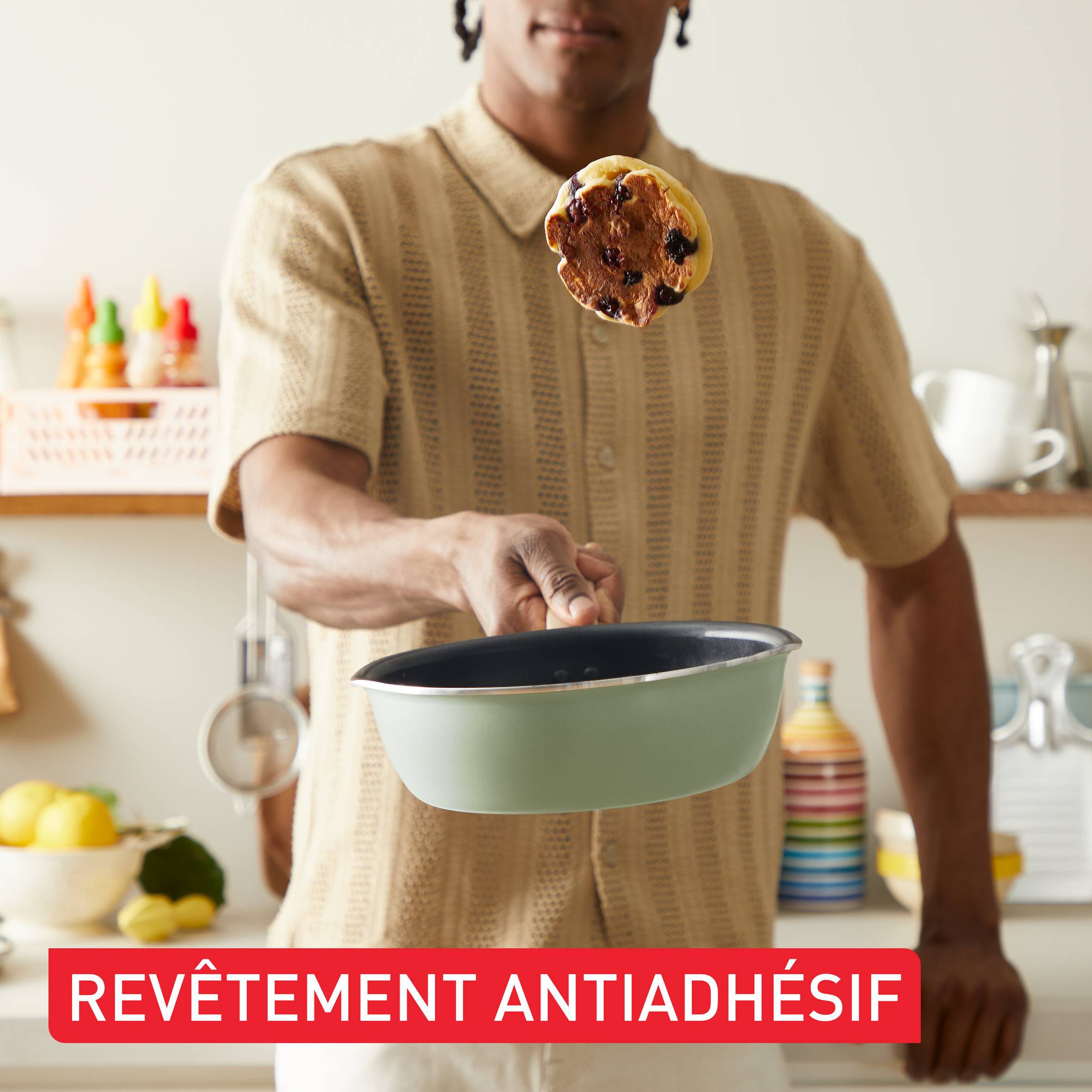 One Pick Pot, Poêle 22 cm, Polyvalence, Revêtement antiadhésif résistant