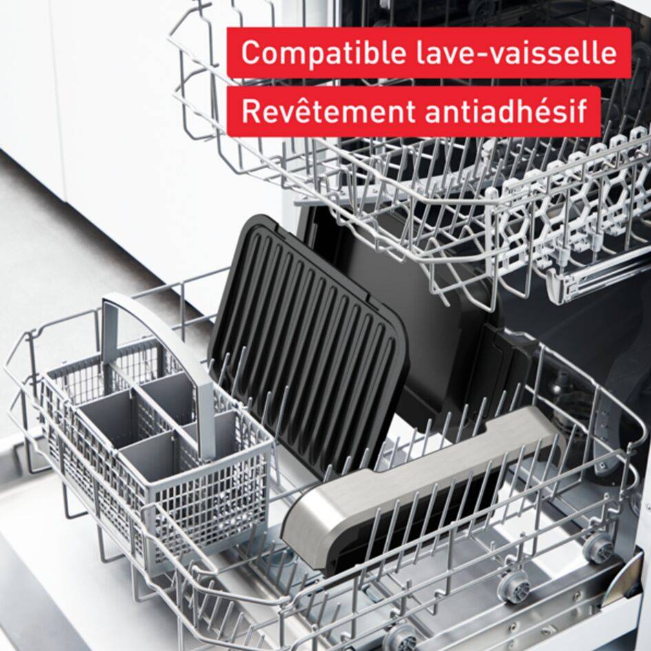 Optigrill 4-en-1, Grill intelligent, Fonctions barbecue et four, 9 programmes, Cuissons sur mesure