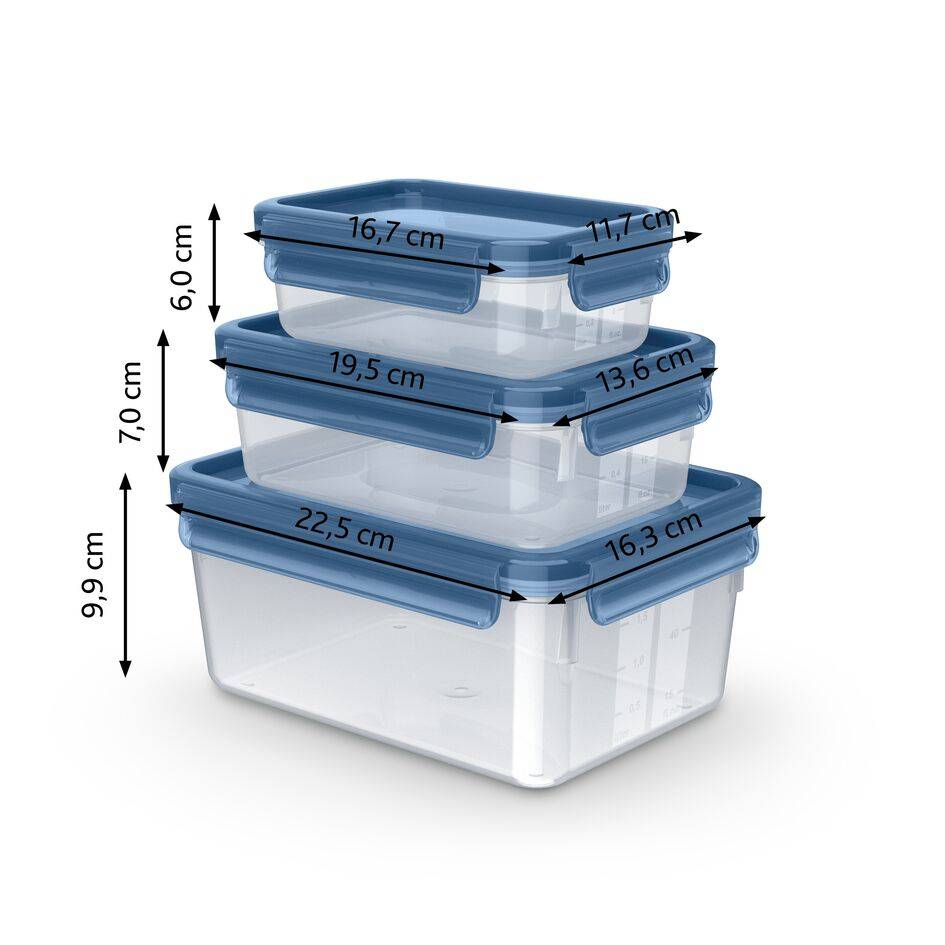 LOT DE 3 BOÎTES DE CONSERVATION MASTERSEAL ECO