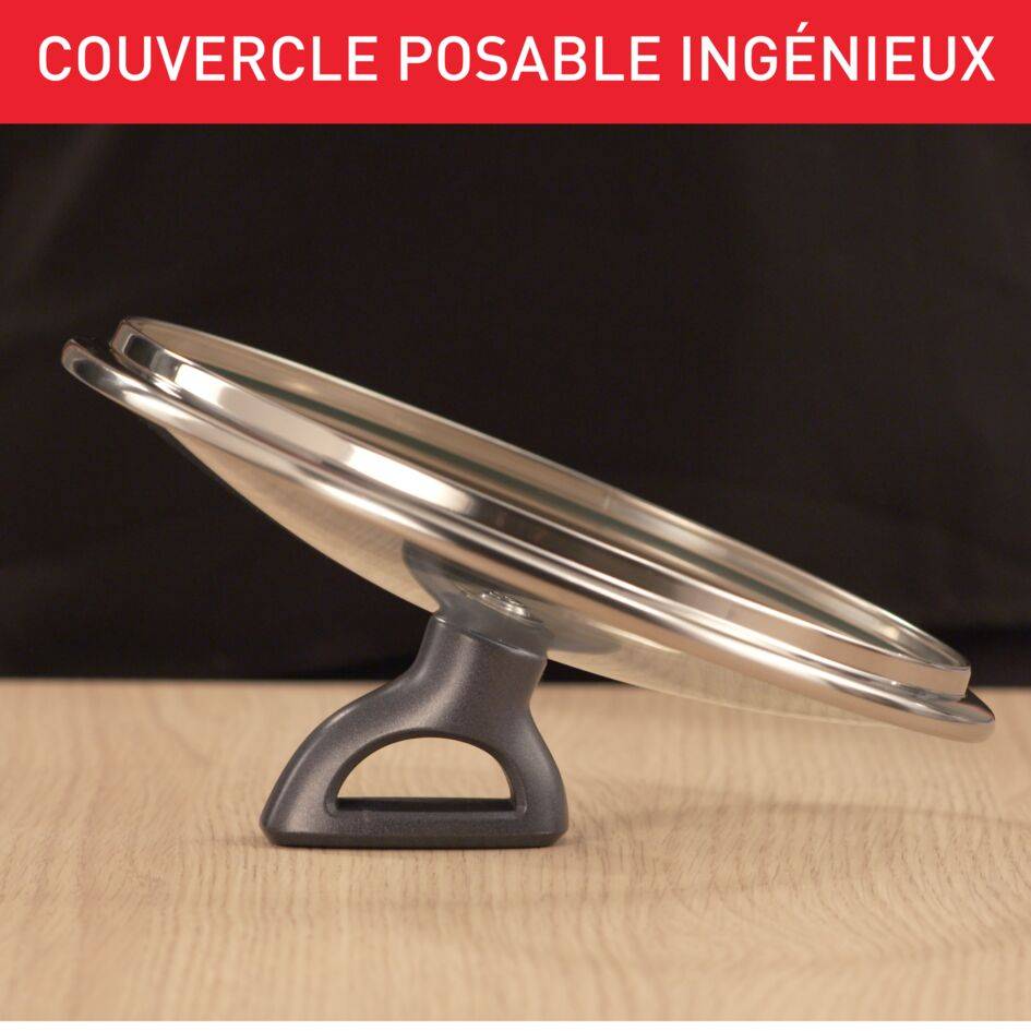 Daily Cook Set 11 pcs Casserole 16 cm + Faitouts 20/24 cm avec couvercles + Poêle 28 cm + fourchette, fouet,  louche, cuillère, spatule