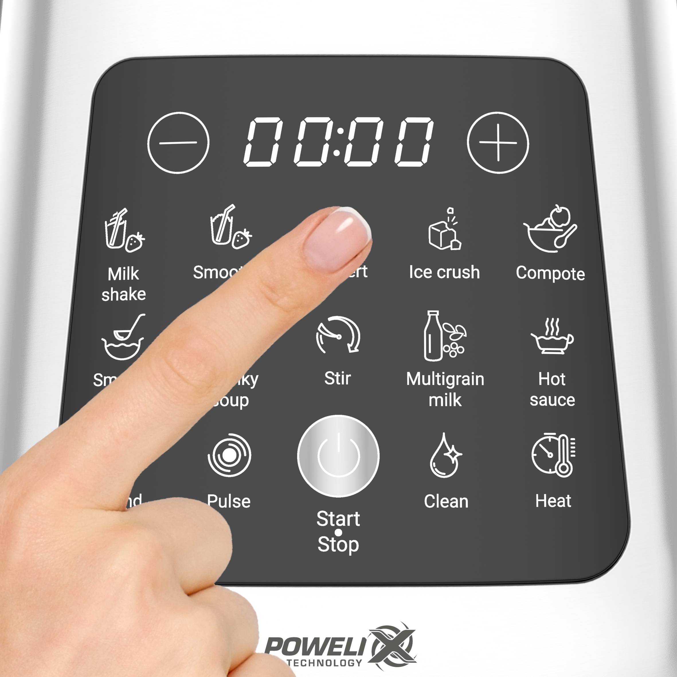 Perfectmix Cook, Blender chauffant + panier vapeur, Bol verre 2L, 10 programmes auto, 1400W