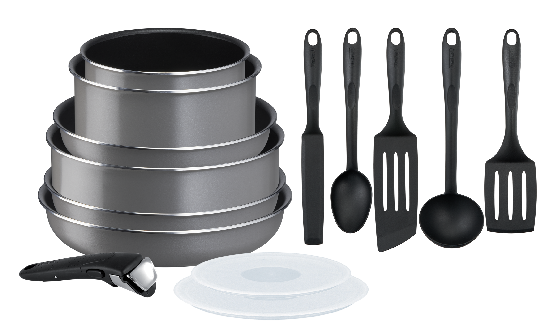 Ingenio Easy Cook N Clean Gris foncé Batterie de cuisine 14 pièces