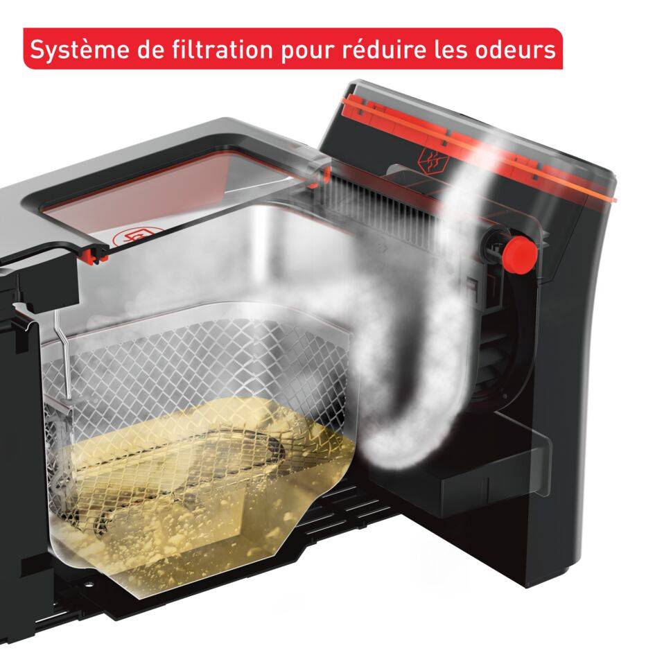 Friteuse Clear Duo, 3,5 L, Moins de fumée et d'odeurs, Hublot anti-buée XL