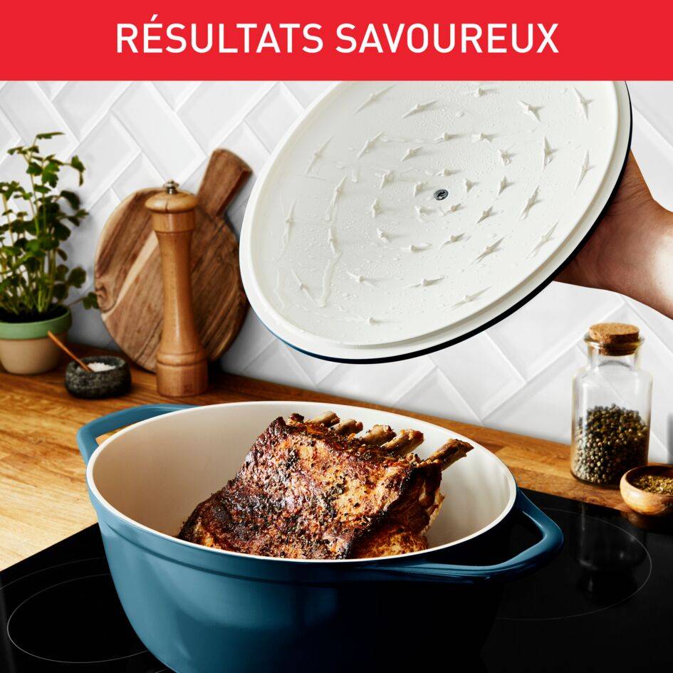 AIR SOFT LIGHT Cocotte ovale 30 cm, Fonte d'aluminium, Légère, Facile à nettoyer