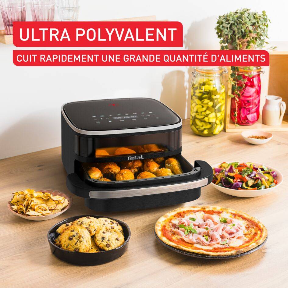 Easy Fry XL Surface&Pizza, Air fryer mono tiroir, 4L, 1 kg de frites, Pizza 27cm