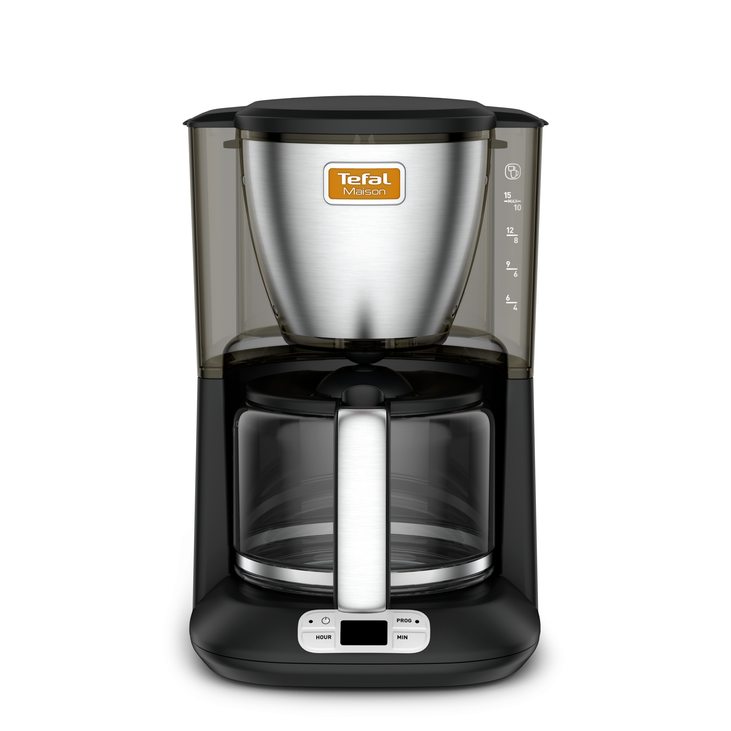 Tefal maison programmable noir inox 10/15 tasses