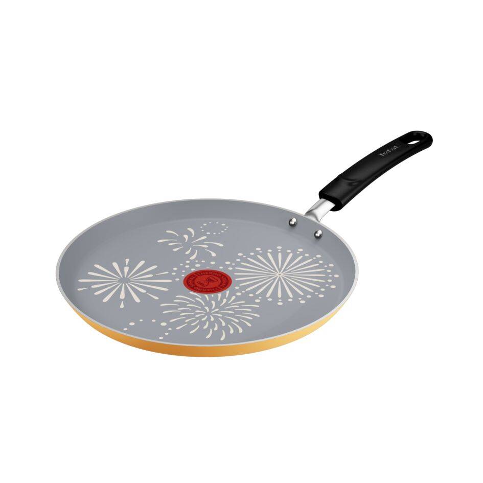 Chandeleur 2026,Revêtement antiadhésif,Poêle à crêpes 25 cm Jaune, Induction