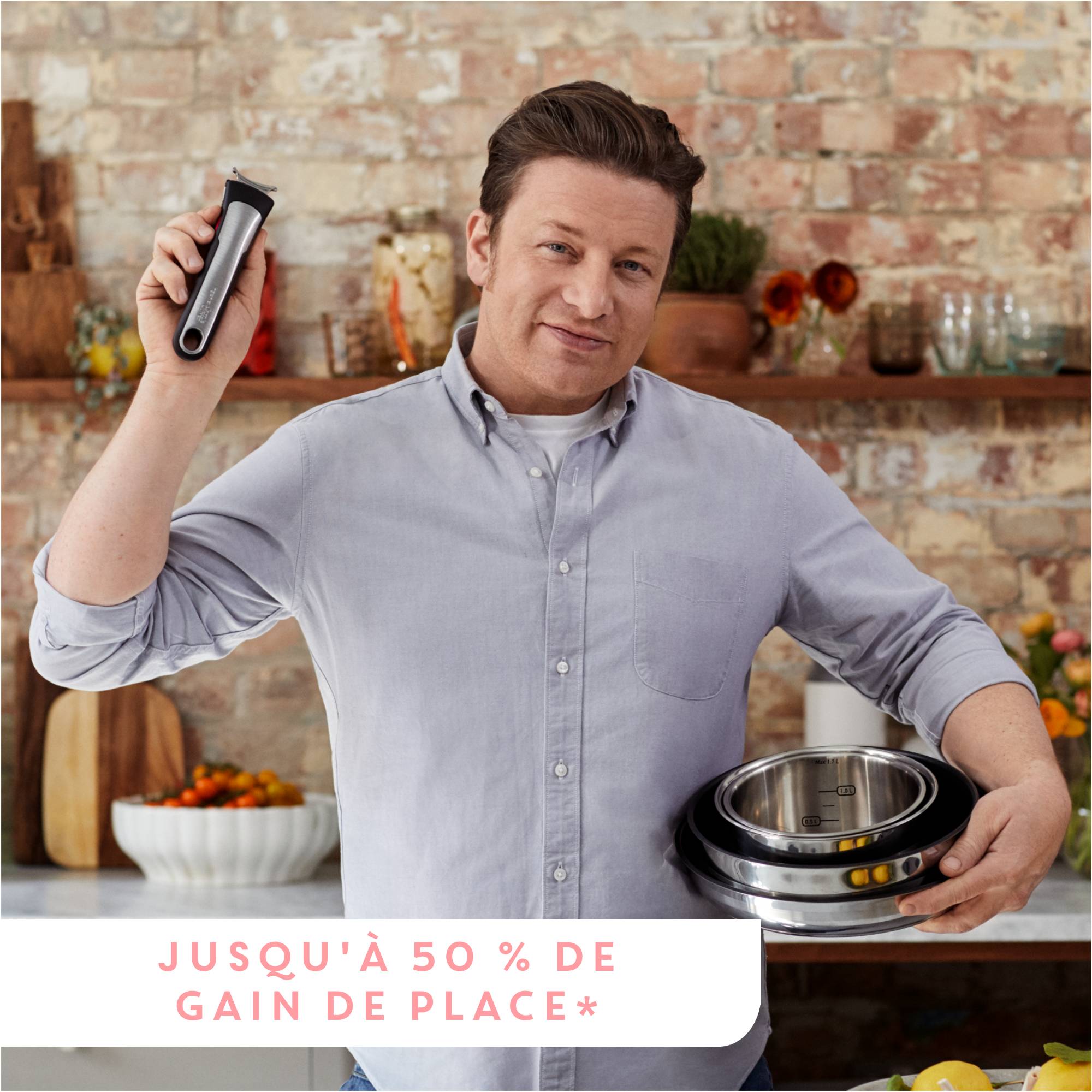 Ingenio Jamie Oliver, Antiadhésif, Batterie de cuisine 9 pièces, Induction