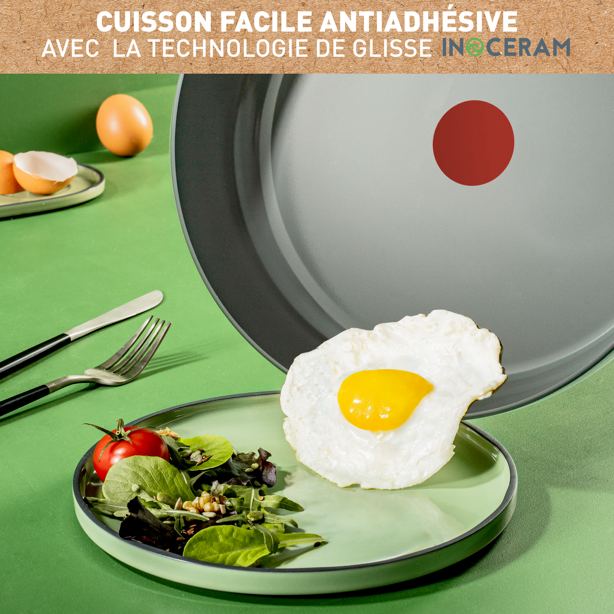 Renew On, Céramique antiadhésive, Poêle 32 cm, Induction