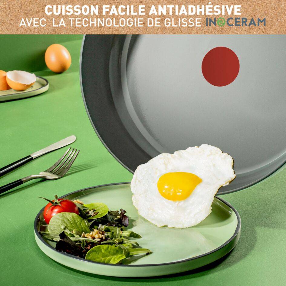 Renew On, Lot de poêles, Céramique, Induction, 20/24/28cm
