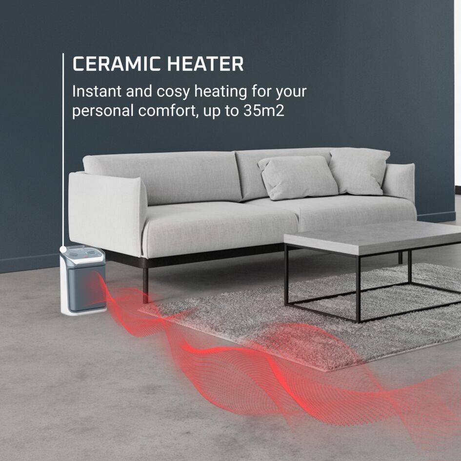 Mini Excel Aqua, Chauffage d'appoint Céramique, Salle de bain, mode ECO, 1000W/2000W