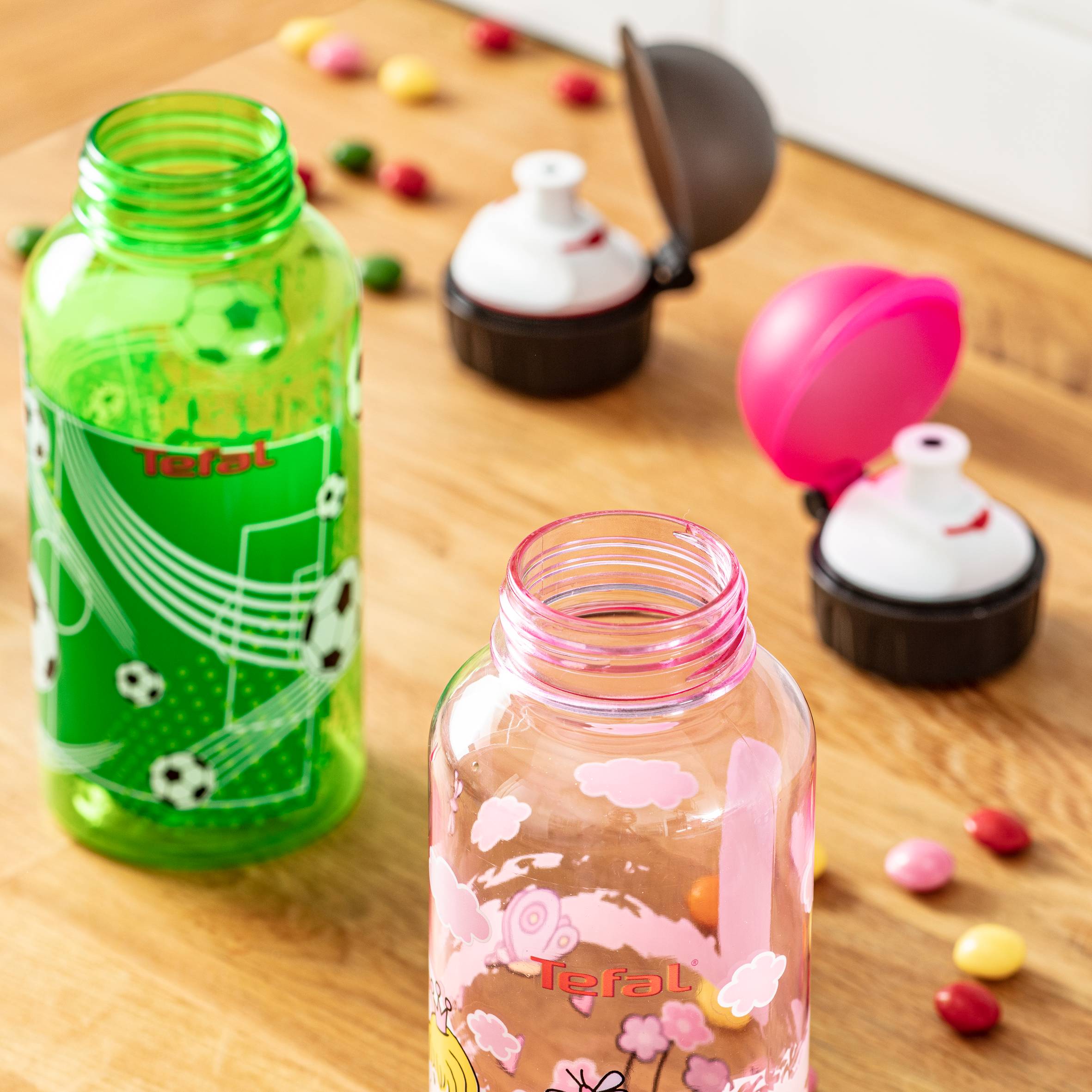 Gourde 0.4l tritan vert décor foot