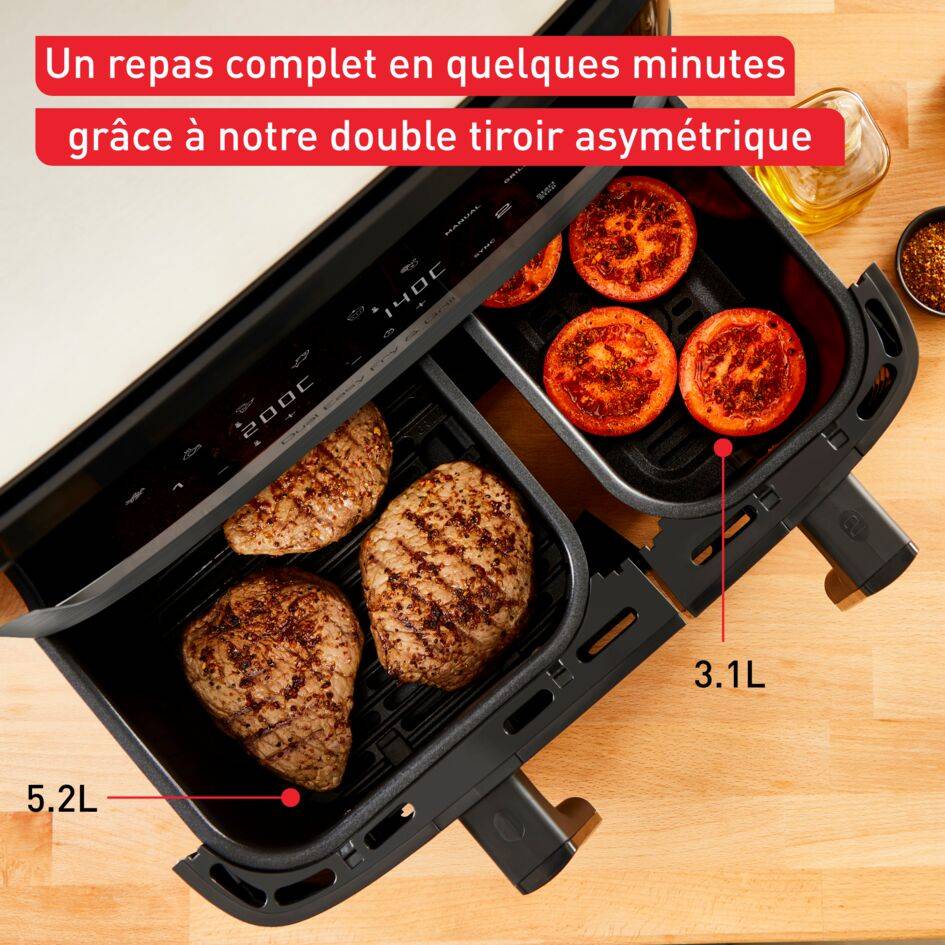 Dual Easy Fry & Grill, Air fryer double tiroir, 8.3L, Jusqu'à 8 personnes