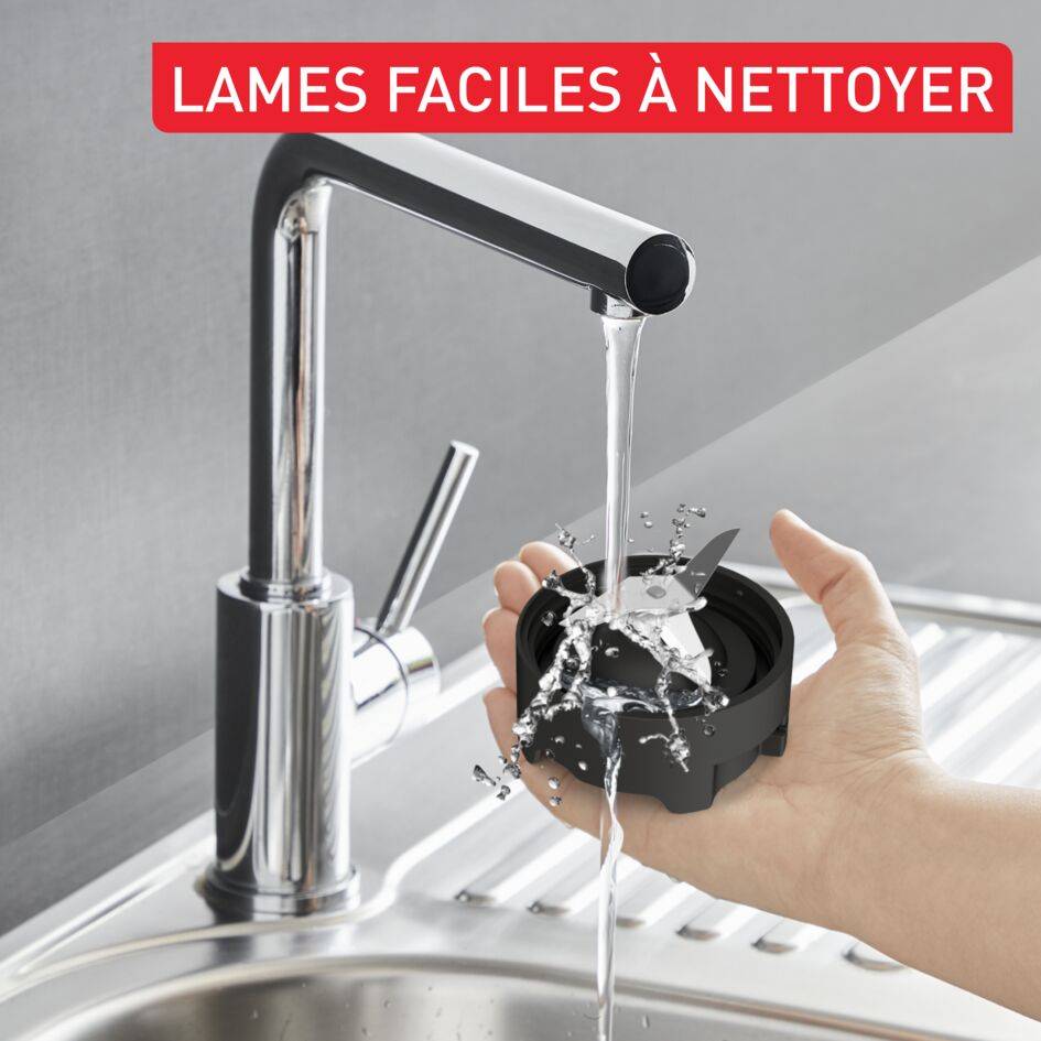 Mix & Move, Blender + 2 bouteilles, Bol Tritan 0,6L, 1 vitesse, 4 lames, 300W