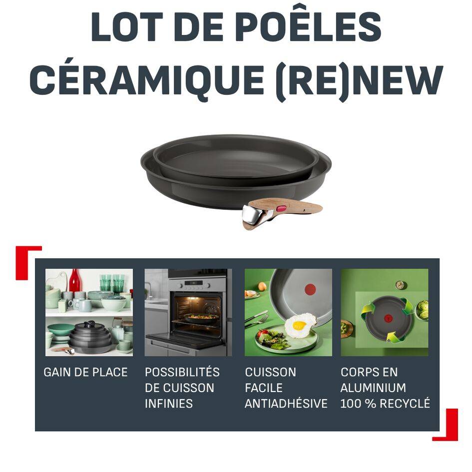 Renew Ceramic, Batterie de cuisine 3&nbsp;pièces
