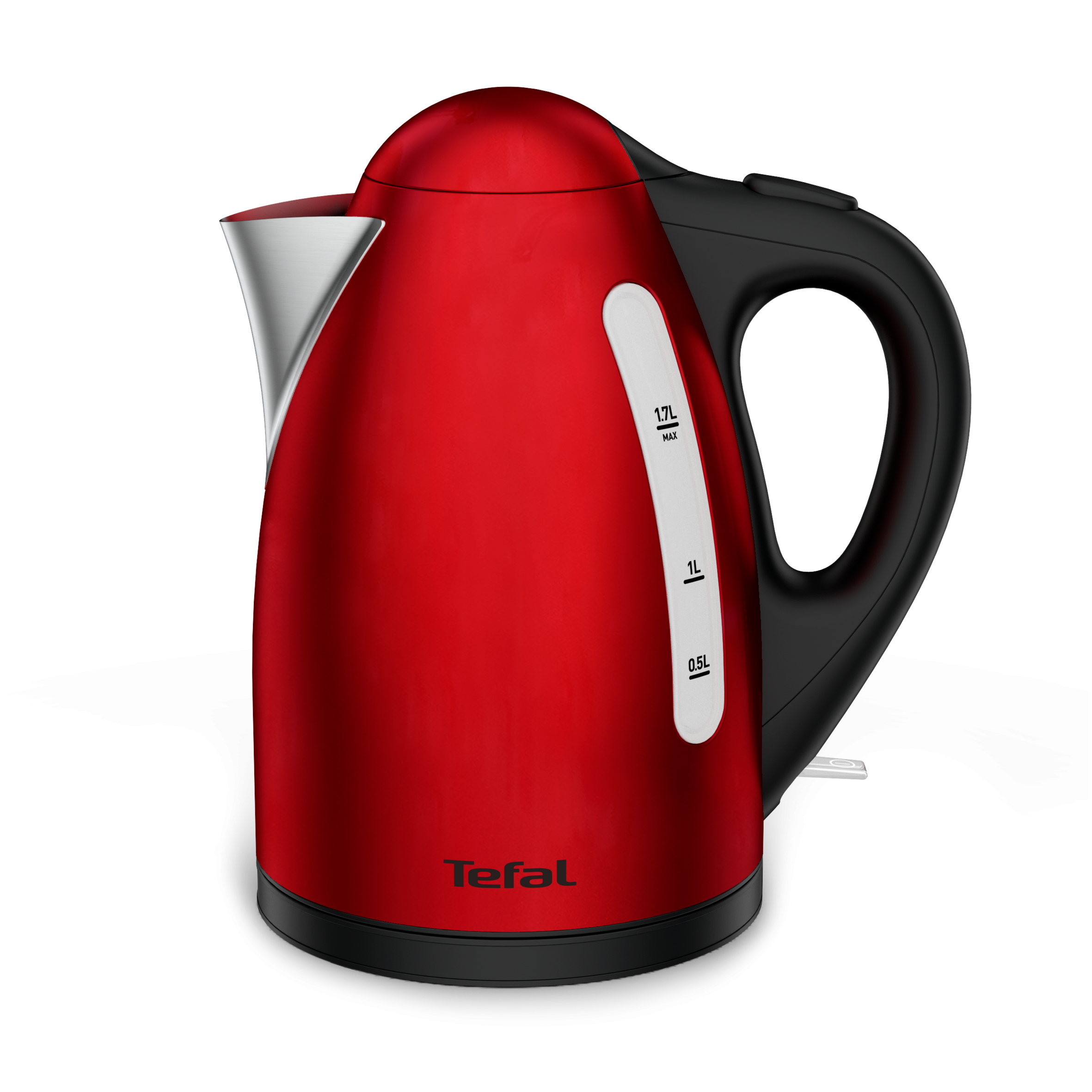 Bouilloire 1,7l rouge inox
